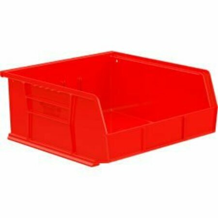 AKRO-MILS Hang & Stack Storage Bin, Plastic, Red, 6 PK 30235 REDGB